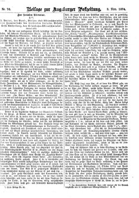 Augsburger Postzeitung Samstag 3. Oktober 1874