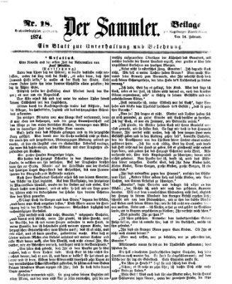 Der Sammler (Augsburger Abendzeitung) Samstag 14. Februar 1874