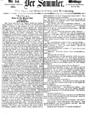 Der Sammler (Augsburger Abendzeitung) Samstag 16. Mai 1874