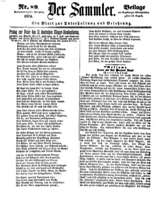 Der Sammler (Augsburger Abendzeitung) Dienstag 18. August 1874
