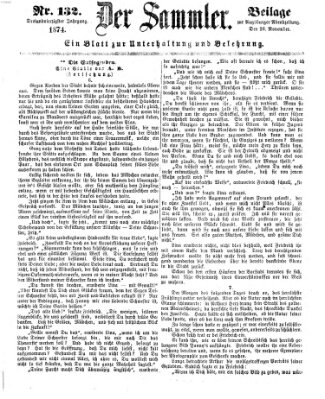 Der Sammler (Augsburger Abendzeitung) Donnerstag 26. November 1874