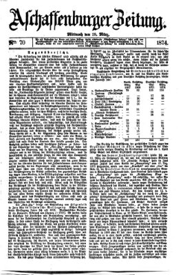 Aschaffenburger Zeitung Mittwoch 18. März 1874