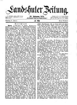 Landshuter Zeitung Samstag 31. Januar 1874