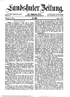 Landshuter Zeitung Sonntag 8. März 1874