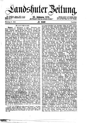 Landshuter Zeitung Sonntag 5. Juli 1874