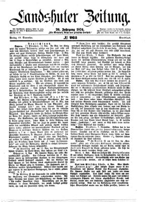 Landshuter Zeitung Freitag 13. November 1874