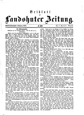 Landshuter Zeitung Sonntag 6. September 1874
