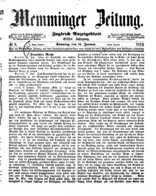 Memminger Zeitung Sonntag 11. Januar 1874