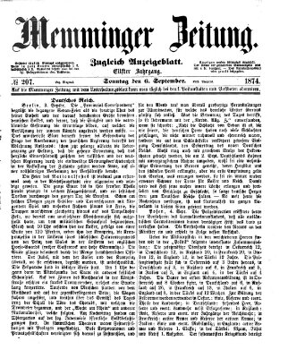 Memminger Zeitung Sonntag 6. September 1874
