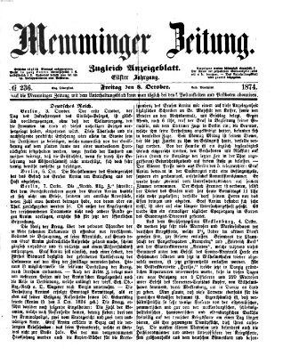 Memminger Zeitung Donnerstag 8. Oktober 1874