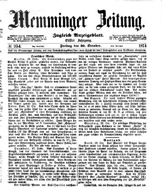 Memminger Zeitung Freitag 30. Oktober 1874