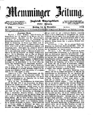 Memminger Zeitung Freitag 4. Dezember 1874