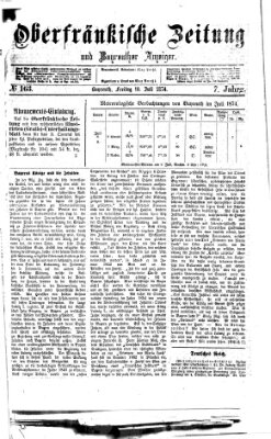 Oberfränkische Zeitung und Bayreuther Anzeiger (Bayreuther Anzeiger) Freitag 10. Juli 1874