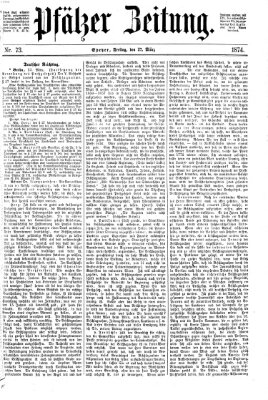 Pfälzer Zeitung Freitag 27. März 1874
