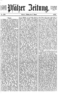 Pfälzer Zeitung Montag 17. August 1874