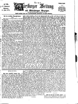 Neue Würzburger Zeitung Mittwoch 21. Januar 1874