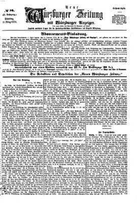 Neue Würzburger Zeitung Dienstag 17. März 1874