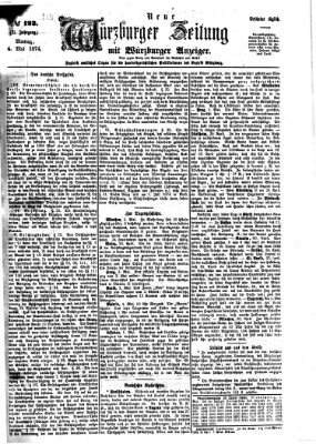 Neue Würzburger Zeitung Montag 4. Mai 1874