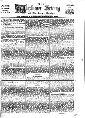 Neue Würzburger Zeitung Samstag 24. Oktober 1874