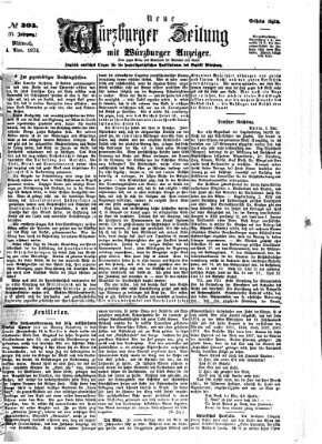 Neue Würzburger Zeitung Mittwoch 4. November 1874