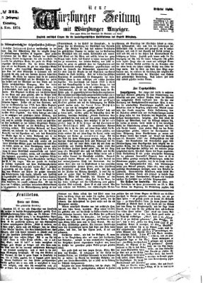 Neue Würzburger Zeitung Dienstag 24. November 1874