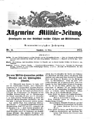 Allgemeine Militär-Zeitung Mittwoch 18. März 1874