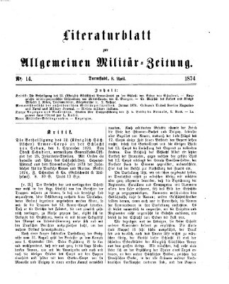 Allgemeine Militär-Zeitung Mittwoch 8. April 1874