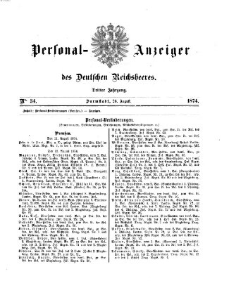 Allgemeine Militär-Zeitung Mittwoch 26. August 1874