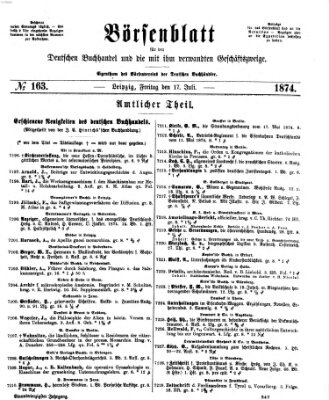 Börsenblatt für den deutschen Buchhandel Freitag 17. Juli 1874