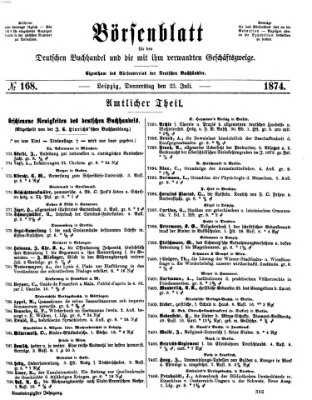 Börsenblatt für den deutschen Buchhandel Donnerstag 23. Juli 1874
