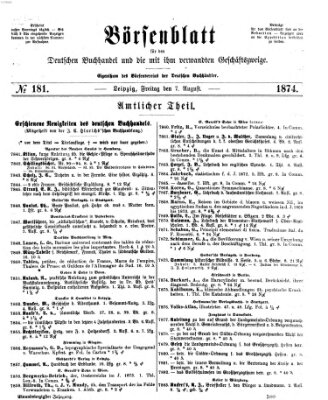 Börsenblatt für den deutschen Buchhandel Freitag 7. August 1874