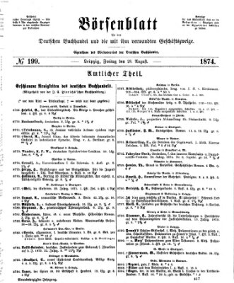 Börsenblatt für den deutschen Buchhandel Freitag 28. August 1874