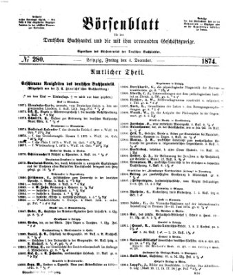 Börsenblatt für den deutschen Buchhandel Freitag 4. Dezember 1874