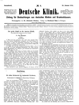 Deutsche Klinik Samstag 24. Januar 1874