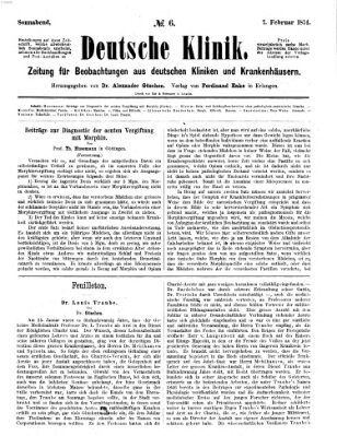 Deutsche Klinik Samstag 7. Februar 1874