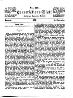 Regensburger Conversations-Blatt (Regensburger Tagblatt) Sonntag 6. September 1874