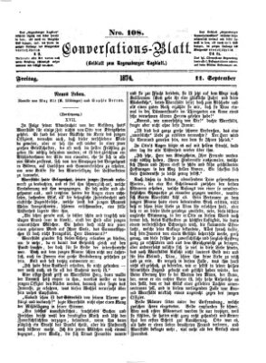 Regensburger Conversations-Blatt (Regensburger Tagblatt) Freitag 11. September 1874