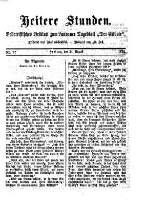 Heitere Stunden (Der Eilbote) Freitag 21. August 1874