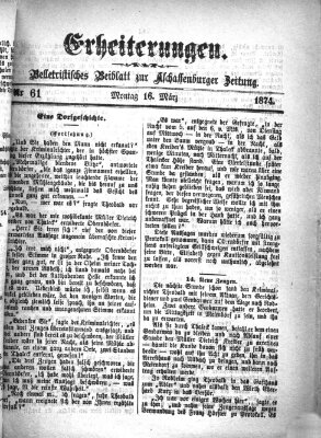 Erheiterungen (Aschaffenburger Zeitung) Montag 16. März 1874