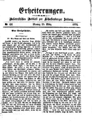 Erheiterungen (Aschaffenburger Zeitung) Montag 23. März 1874