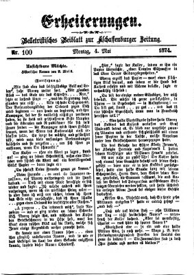 Erheiterungen (Aschaffenburger Zeitung) Montag 4. Mai 1874