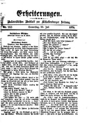 Erheiterungen (Aschaffenburger Zeitung) Donnerstag 23. Juli 1874