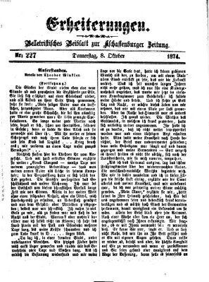 Erheiterungen (Aschaffenburger Zeitung) Donnerstag 8. Oktober 1874
