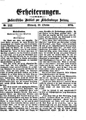Erheiterungen (Aschaffenburger Zeitung) Mittwoch 28. Oktober 1874