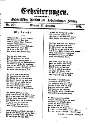 Erheiterungen (Aschaffenburger Zeitung) Mittwoch 23. Dezember 1874