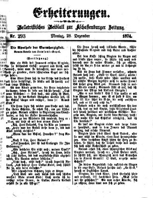 Erheiterungen (Aschaffenburger Zeitung) Montag 28. Dezember 1874
