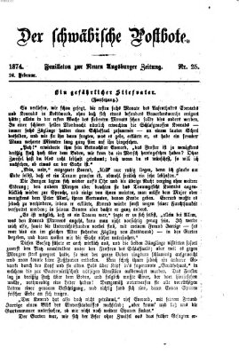 Der schwäbische Postbote (Neue Augsburger Zeitung) Donnerstag 26. Februar 1874