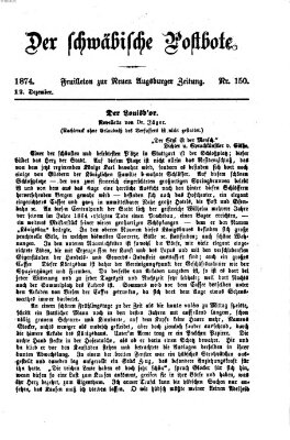 Der schwäbische Postbote (Neue Augsburger Zeitung) Samstag 12. Dezember 1874