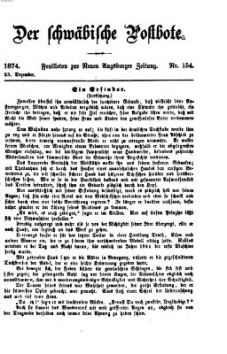 Der schwäbische Postbote (Neue Augsburger Zeitung) Mittwoch 23. Dezember 1874