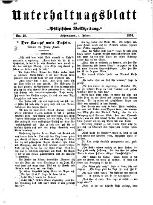 Unterhaltungsblatt zur Pfälzischen Volkszeitung (Pfälzische Volkszeitung) Sonntag 1. Februar 1874